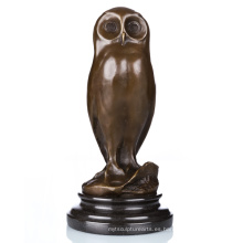 Animal Home Deco pájaro metal artesanía búho artware latón escultura estatua Tpal-172